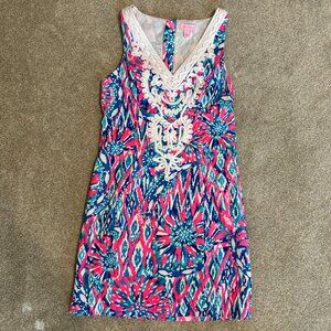 Lilly Pulitzer Gabby Shift Dress in Tiki Pink - Size 2